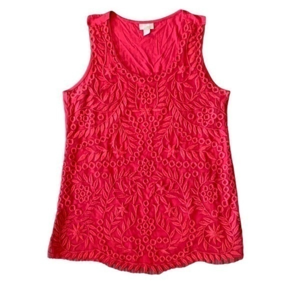 J.Jill Women’s floral sleeveless blouse Red size XS